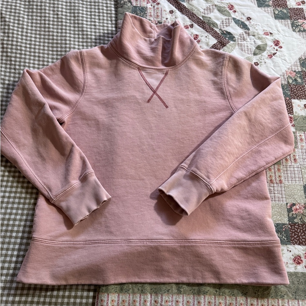 Madewell Dusty Rose Funnel Neck Pullover